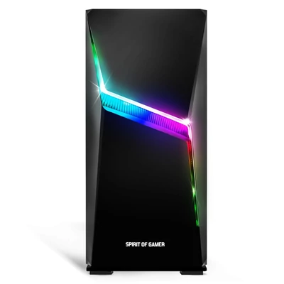 Kép 2/7 - Spirit Of Gamer Clone 4 RGB Tempered Glass Black