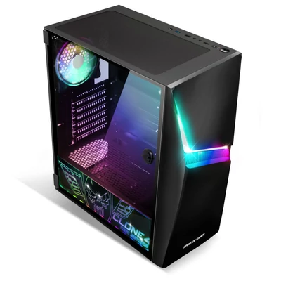 Kép 3/7 - Spirit Of Gamer Clone 4 RGB Tempered Glass Black