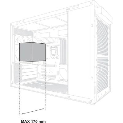 Kép 11/15 - Asus Prime AP201 Tempered Glass White