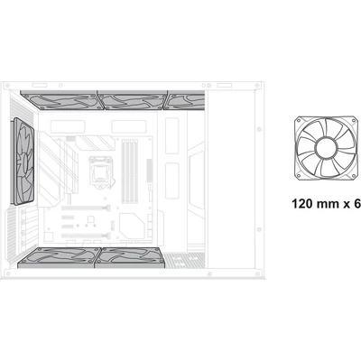 Kép 13/15 - Asus Prime AP201 Tempered Glass White