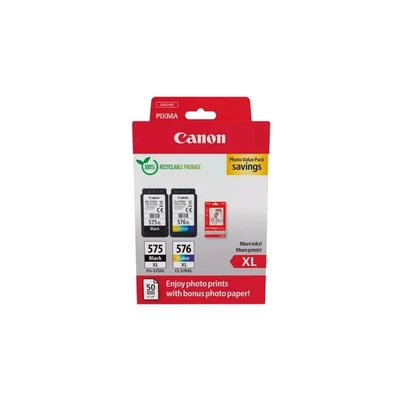 Canon PG-575XL/CL-576XL eredeti tintapatron multipack + fotópapír