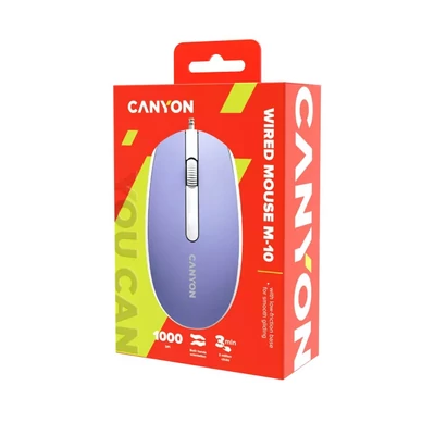 Kép 6/6 - Canyon CNE-CMS10ML wired mouse Mountain Lavender