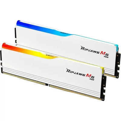 Kép 2/3 - G.SKILL 32GB DDR5 5600MHz Kit(2x16GB) Ripjaws M5 RGB White