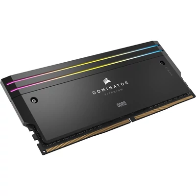 Kép 10/10 - Corsair 64GB DDR5 6000MHz Kit(2x32GB) Dominator Titanium RGB Black