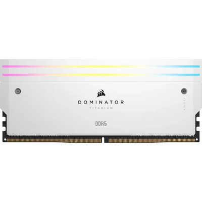 Kép 6/10 - Corsair 64GB DDR5 6000MHz Kit(4x16GB) Dominator Titanium RGB White