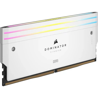 Kép 9/10 - Corsair 64GB DDR5 6000MHz Kit(4x16GB) Dominator Titanium RGB White