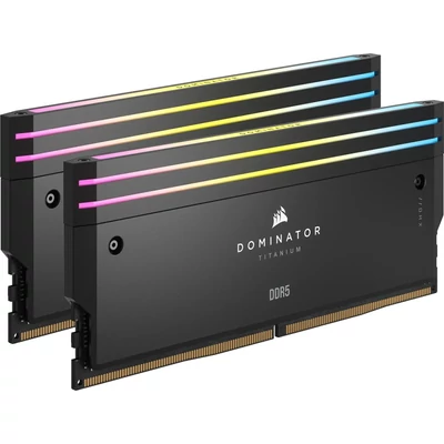 Kép 2/10 - Corsair 64GB DDR5 6400MHz Kit(2x32GB) Dominator Titanium RGB Black