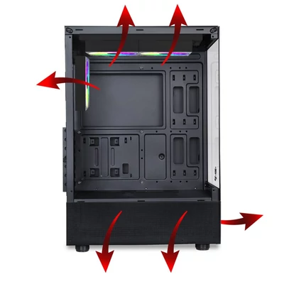 Kép 3/7 - Spirit Of Gamer Spectra Dark Window Black