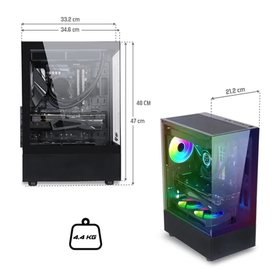 Kép 7/7 - Spirit Of Gamer Spectra Dark Window Black