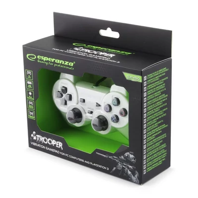 Kép 3/3 - Esperanza Trooper USB Gamepad White