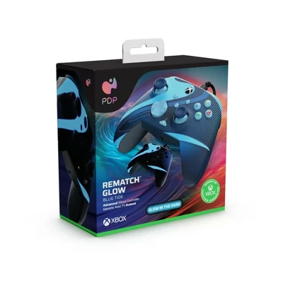 Kép 9/9 - PDP Rematch Glow Adevanced USB Gamepad Blue Tide Glow in the Dark
