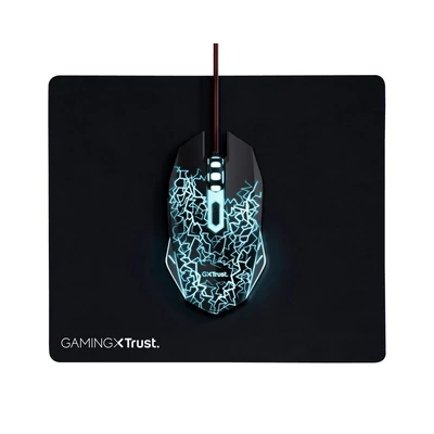 Trust Basics GXT-105X + GXT 754 Gaming Mouse and Mouse Pad Black