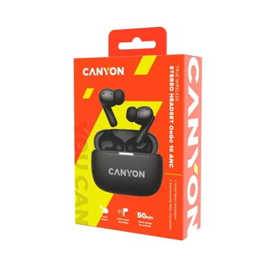 Kép 8/8 - Canyon TWS-10 ANC+ENC Bluetooth Headset Black