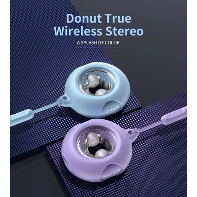 Kép 8/9 - Choetech  BH-T22 GlitzDonut TWS Bluetooth Headset Purple