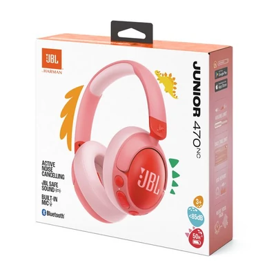 Kép 5/5 - JBL JR 470 NC Bluetooth Headset for Kids Pink