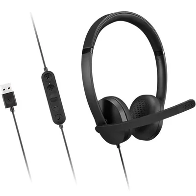 Kép 2/5 - Lenovo USB-A Wired Stereo Gen 2 Headset Black