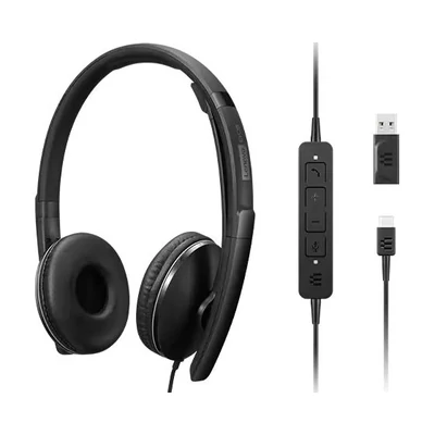 Kép 2/8 - Lenovo Wired ANC Gen 2 UC Headset Black
