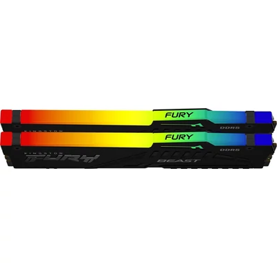 Kép 2/6 - Kingston 128GB DDR5 5200MHz Kit(4x32GB) Fury Beast RGB Black