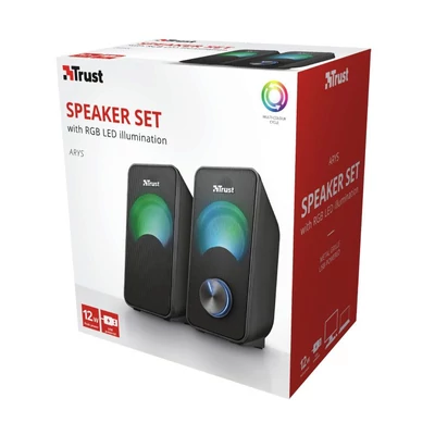 Kép 4/5 - Trust Arys RGB Compact 2.0 Speaker Set Black
