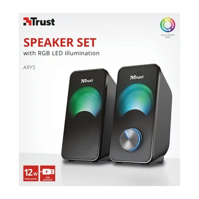 Kép 5/5 - Trust Arys RGB Compact 2.0 Speaker Set Black