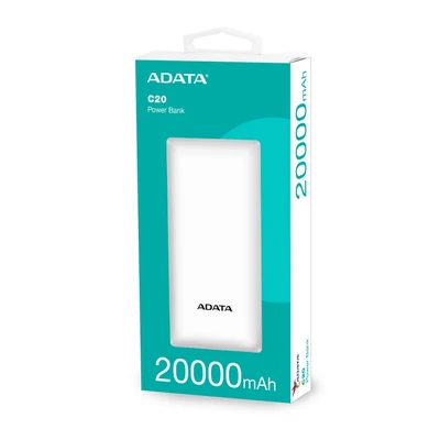 Kép 5/5 - A-Data C20 20000mAh PowerBank White