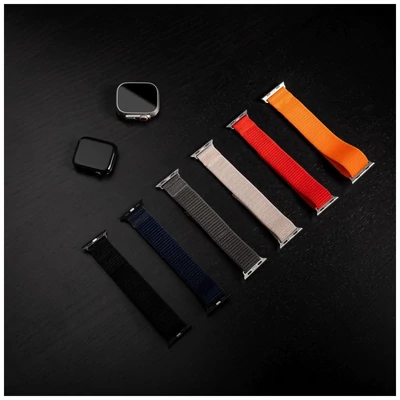 Kép 3/4 - FIXED Nylon Sporty Strap for Apple Watch 38/40/41mm Dark Blue