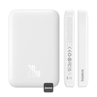 Kép 2/4 - Baseus Magnetic Mini 6000mAh Powerbank White