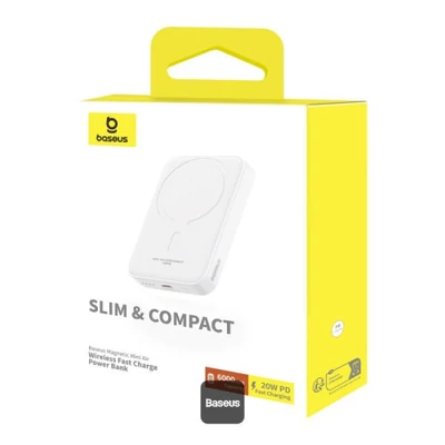 Kép 4/4 - Baseus Magnetic Mini 6000mAh Powerbank White
