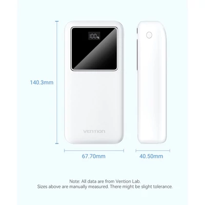 Kép 3/4 - Vention FHMW0 30000mAh PowerBank White
