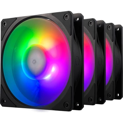 Kép 3/5 - Cooler Master Mobius 120P ARGB (3Pack) Black