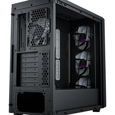 Kép 3/4 - Cooler Master MasterBox 600 Tempered Glass Black