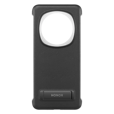 Honor Magic 6 Pro PU Bracket Case Black