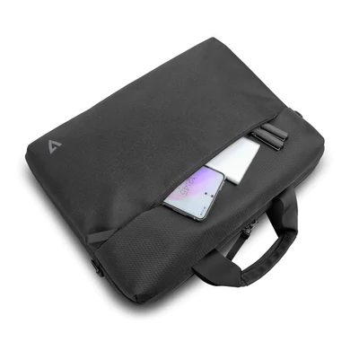 Kép 5/8 - V7 CTP14-ECO2 Eco-Friendly Topload Briefcase Laptop Case 14" Black