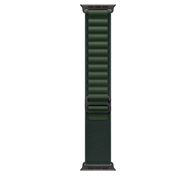 Apple Watch 49mm Alphine Loop Dark Green Black Titanium Finish Large