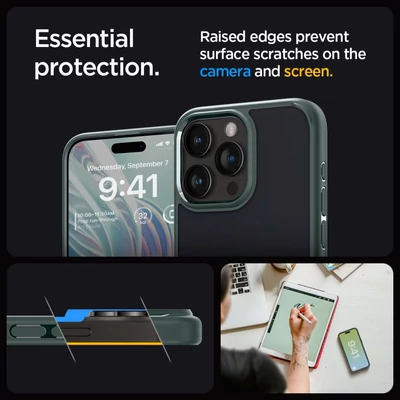 Kép 12/15 - Spigen iPhone 15 Pro Max Case Ultra Hybrid Frost Green