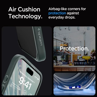 Kép 13/15 - Spigen iPhone 15 Pro Max Case Ultra Hybrid Frost Green