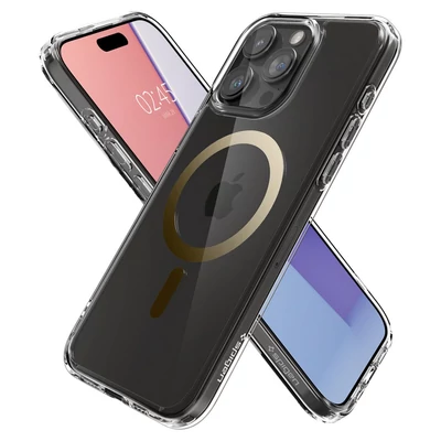 Kép 8/16 - Spigen iPhone 15 Pro Max Case Ultra Hybrid MagSafe (MagFit) Gold