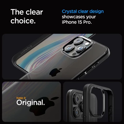Kép 14/15 - Spigen iPhone 15 Pro Max Case Ultra Hybrid Matte Black
