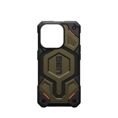 Kép 9/10 - UAG Monarach Pro case for Magsafe iPhone 15 Pro Kevlar Elemental Green