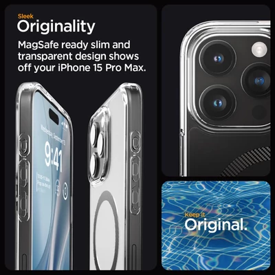 Kép 14/16 - Spigen iPhone 15 Pro Max Case Ultra Hybrid MagSafe (MagFit) Carbon Fiber