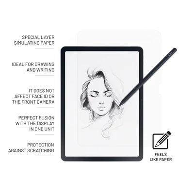 Kép 3/5 - FIXED PaperGlass edzett üveg képernyő védő fólia Apple iPad Pro 13" (2024)-hez, papír felületét utánozza