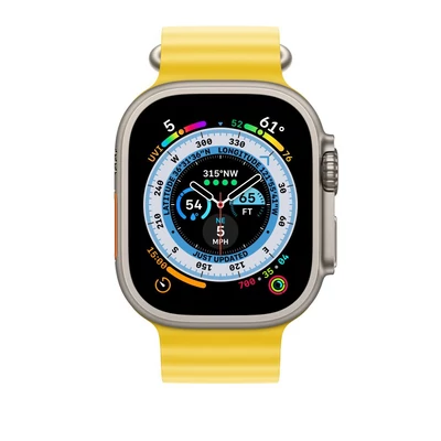 Kép 3/4 - Apple Watch 49mm Ocean Band Yellow