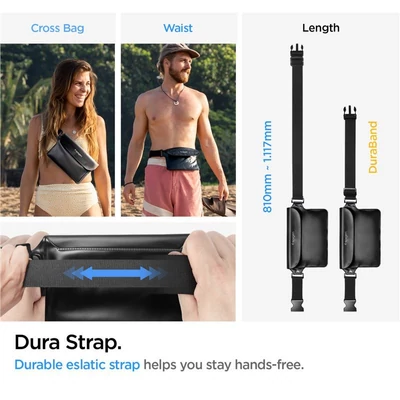 Kép 10/13 - Spigen Aqua Shield WaterProof Floating Case + WaterProof Waist Bag A621 Set Black