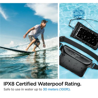 Kép 9/13 - Spigen Aqua Shield WaterProof Floating Case + WaterProof Waist Bag A621 Set Black