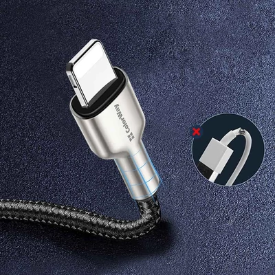 Kép 11/14 - ColorWay USB-A to Apple Lightning (head metal) 2.4A 1m Black