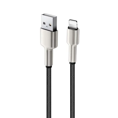 Kép 2/14 - ColorWay USB-A to Apple Lightning (head metal) 2.4A 1m Black