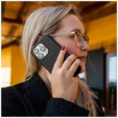 Kép 8/11 - FIXED MagLeather valódi bőr telefontok Apple iPhone 16 Plus, fekete