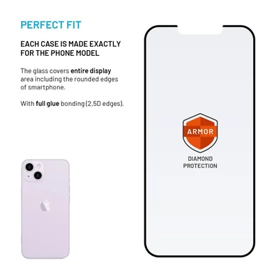 Kép 3/12 - FIXED Rendkívül tartós edzett üveg por elleni aplikátorral Apple iPhone 12ProMax/13Max/14Plus készülékhez, fekete