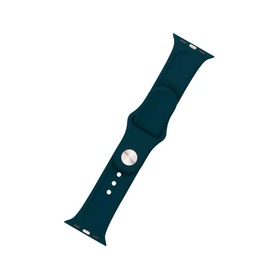 Kép 2/5 - FIXED Silicone Strap Set for Apple Watch 42/44/45 mm Dark Green