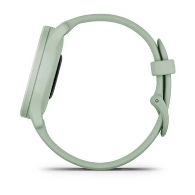 Kép 6/7 - Garmin Vivomove Sport Cool Mint Case and Silicone Band with Silver Accents